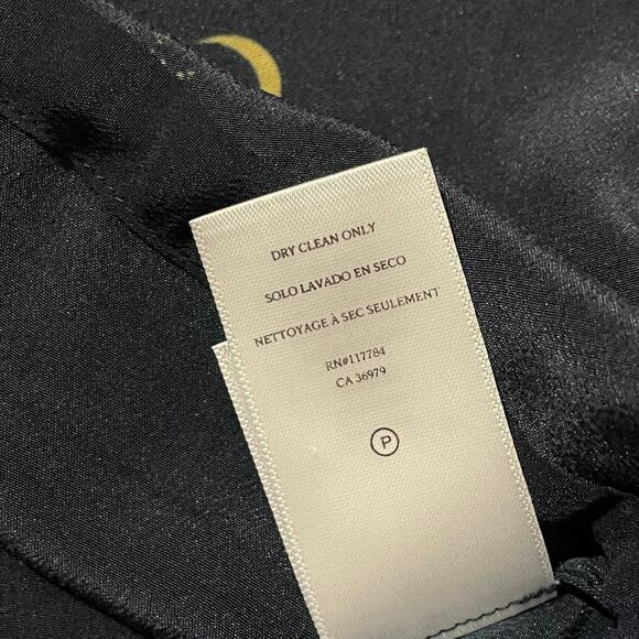 NWT Rails Beaux Ruffle Waist Navy Crescent Moon Silk Blouse -XS - Picture 12 of 13